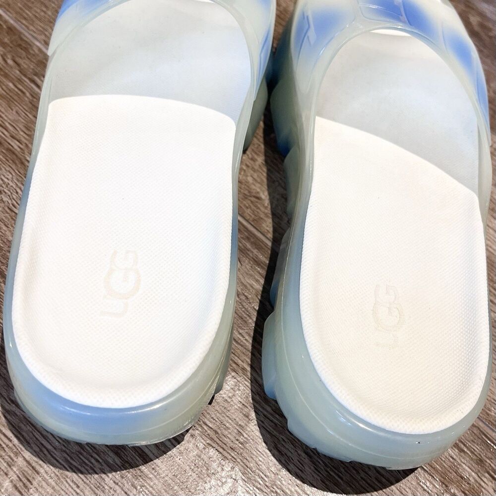 UGG Jella Watercolor Slide Women's size 7 Sky Blue Clear Sandals Shoes Slip Ons - Picture 12 of 16